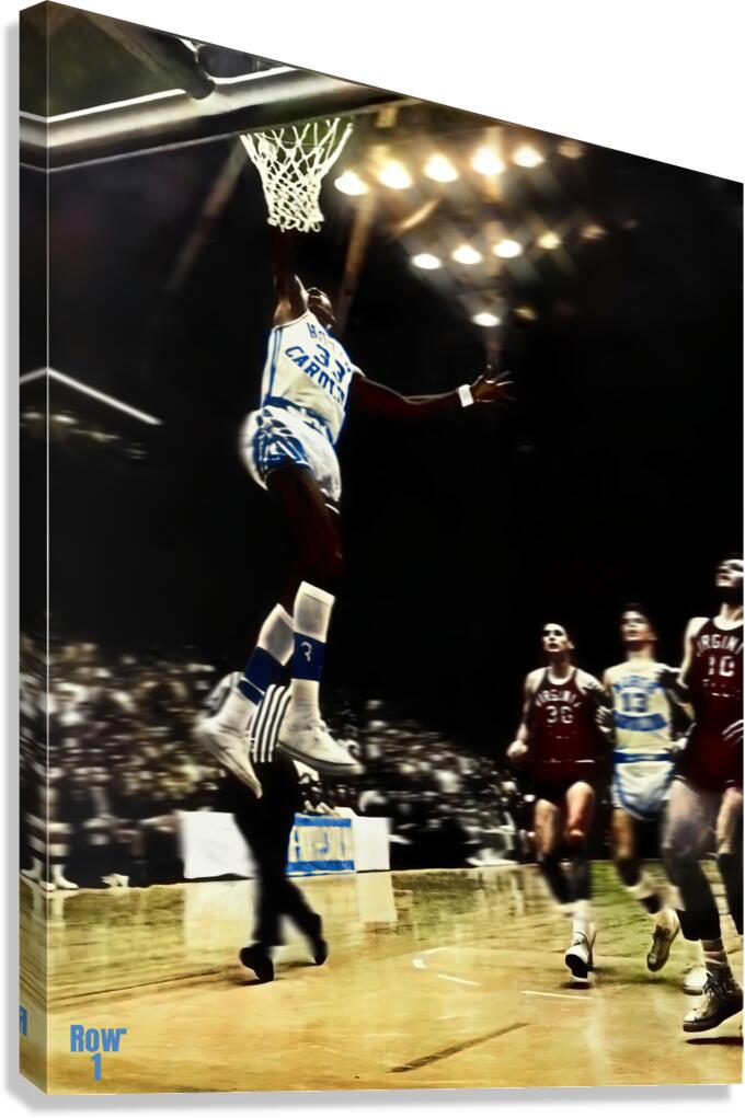 Charlie Scott North Carolina Lay Up Canvas Print