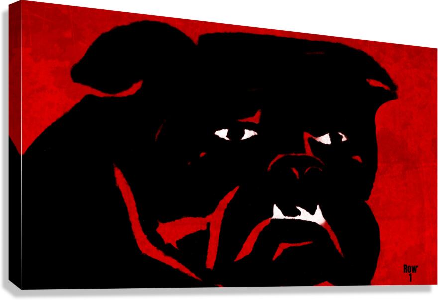 Vintage Georgia Bulldog Remix Art Canvas Print