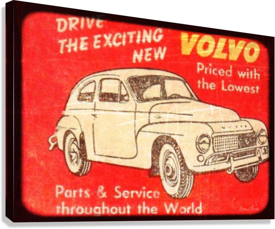 Vintage Volvo Car Ad Viewfinder Canvas Print