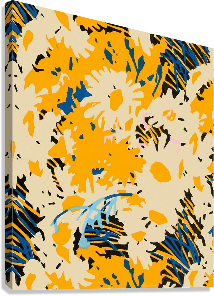 Abstract Flowers 1920 Canvas Print
