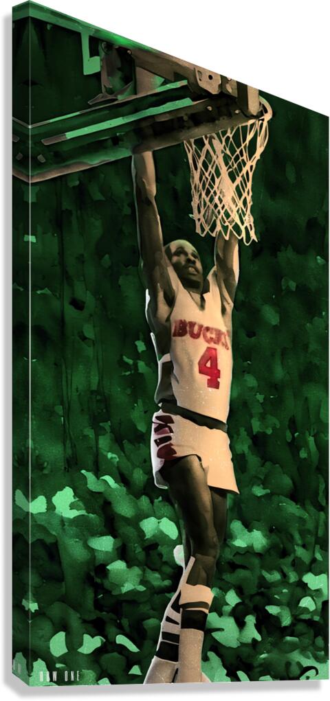 sidney moncrief bucks dunk Canvas Print