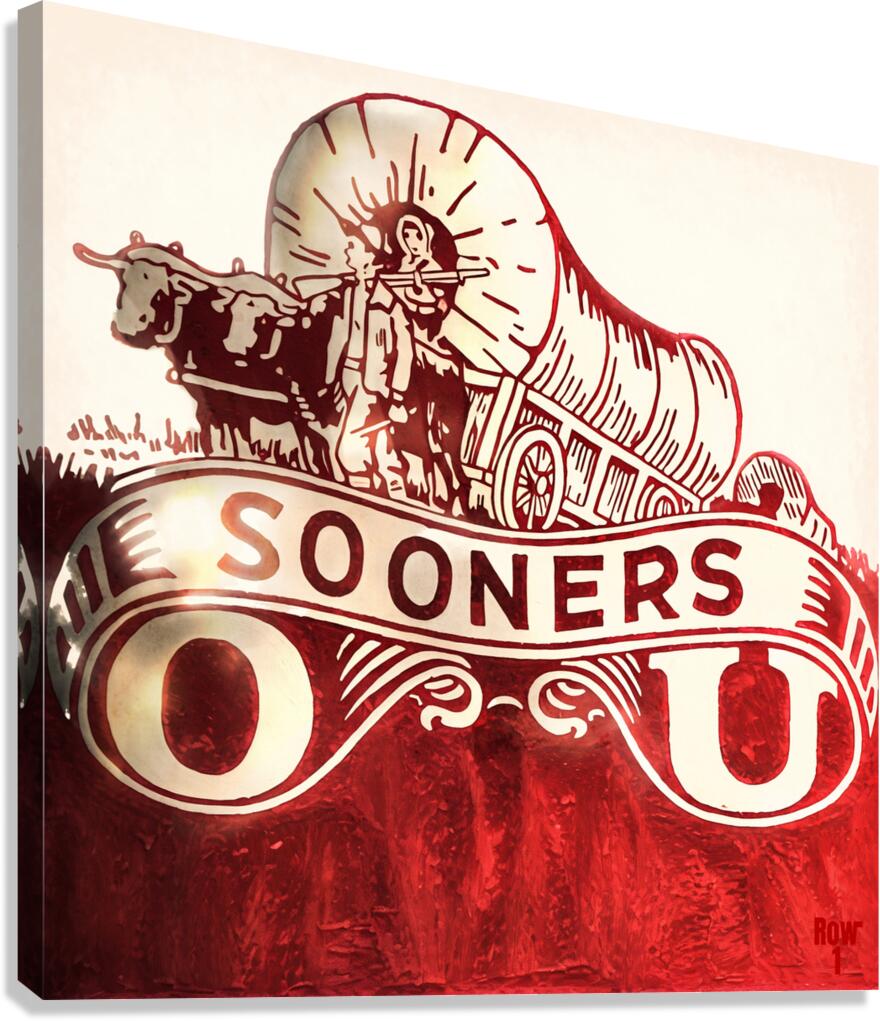 1950s Oklahoma Sooners Remix Art by Row One Brand Wall Art
