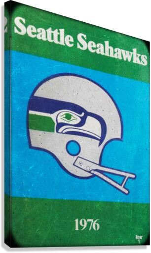 1976 Seattle Seahawks Retro Football Helmet Viewfinder Slide by Row One  Brand Wall Art