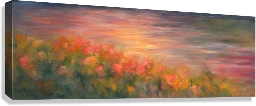 flowers in field Canvas Print