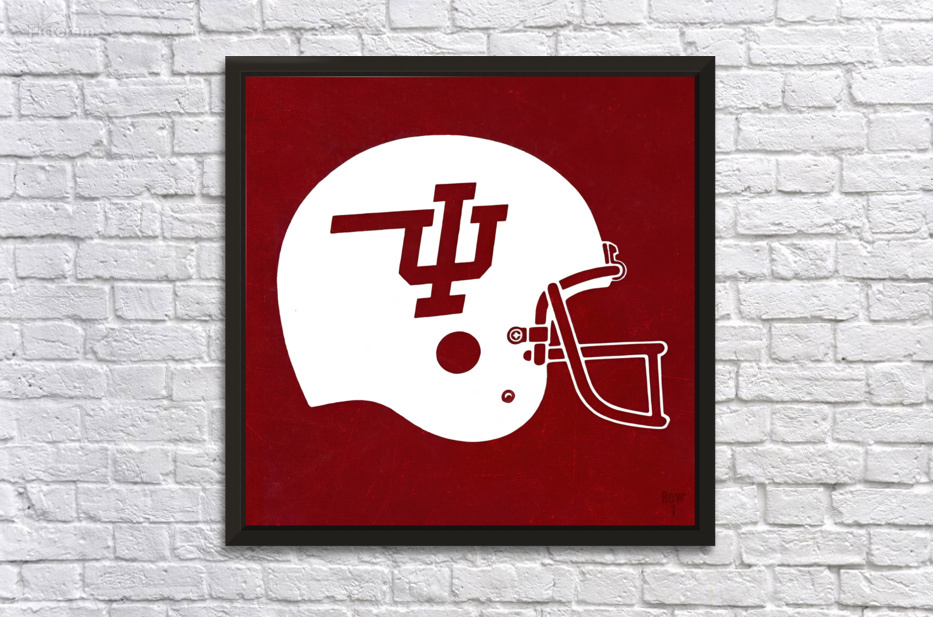 1983 Indiana Hoosiers Football Helmet Art by Row One Brand Wall Art 1983 Indiana Hoosiers Football Helmet Art by Row One Brand Wall Art