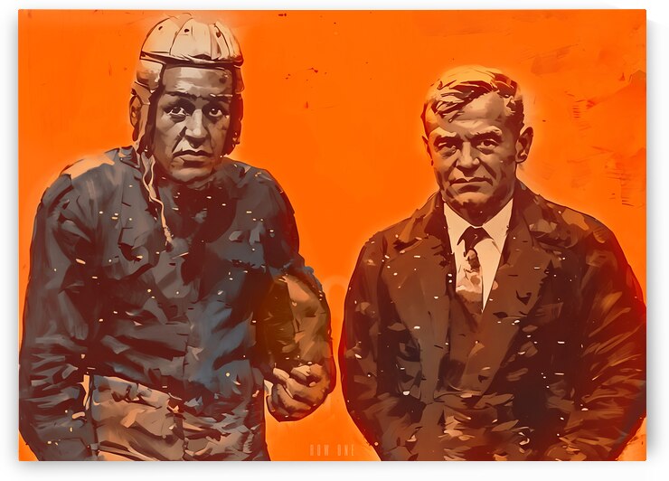 Red Grange and Coach Zuppke at Illinois by Row One Brand