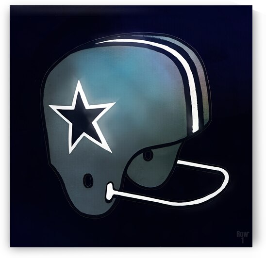 1964 Dallas Cowboys Throwback Helmet Art by Row One Brand