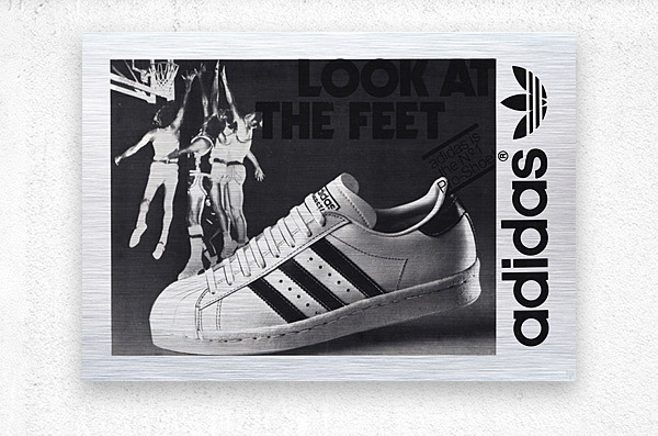 1977 Adidas Basketball Shoe Ad Poster by Row One Brand Wall Art