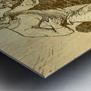 1920s football art vintage gridiron Metal print