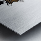 vintage cougar mascot top hat art Metal print