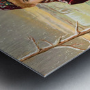 late 1800s woman in snow Metal print