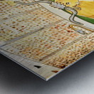 Arkansas Razorback Texas Longhorn Cartoon Art Metal print