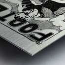 early 1900s football kicker Metal print