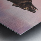 Black American Wolf Metal print