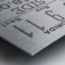 1976 Miami vs. Florida Ticket Black and White Remix Metal print