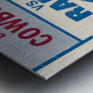 1978 Dallas Cowboys vs. LA Rams Ticket Art Metal print