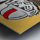 1950s Wisconsin Badgers Football Art Metal print