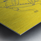 1973 Milwaukee Brewers Cartoon Art by James Gehr Metal print