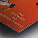 1968 New York Mets Baseball Scorecard Art Metal print