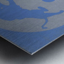 Vintage Detroit Lions Helmet Art (1965) Reproduction Fine Art Print (1) Metal print