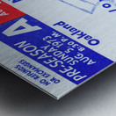 1973 New England Patriots Season Tickets Metal print