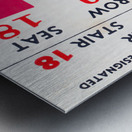 1949 Stanford vs. Santa Clara Football Ticket Canvas Metal print