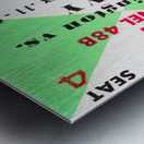 1960 Washington vs. Navy Football Ticket Canvas Metal print