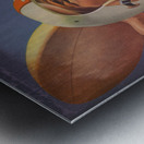 1957 Lon Keller Football Quarterback Art Metal print