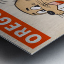 1970 Oregon State Beaver Ticket Stub Remix Art Metal print