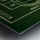 1946 Michigan State Macklin Stadium Map Art Metal print