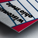 1950 Wisconsin vs. Ohio State Football Program Art Metal print