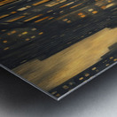 Vintage New York City at Night in the Rain  Metal print