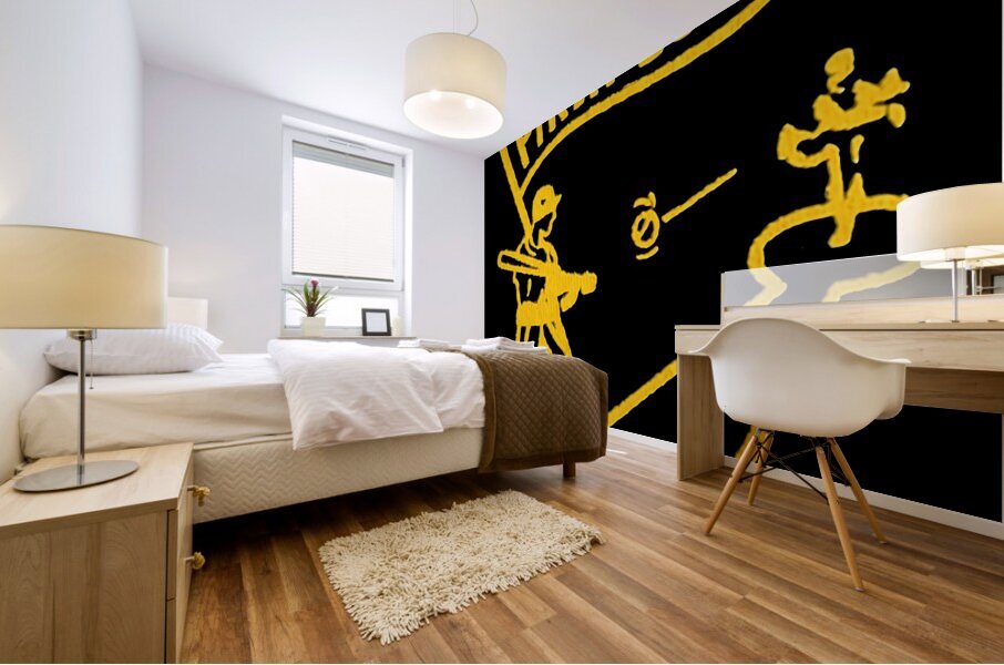 vintage pittsburgh pirates baseball pitch art  Mural print