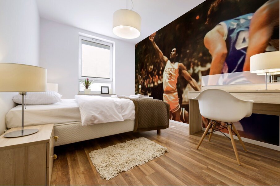 1977 NC State Basketball Throwback Art Mural print