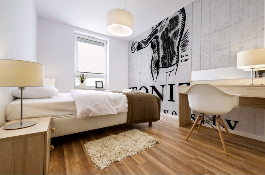 university dance tonite row one art Mural print