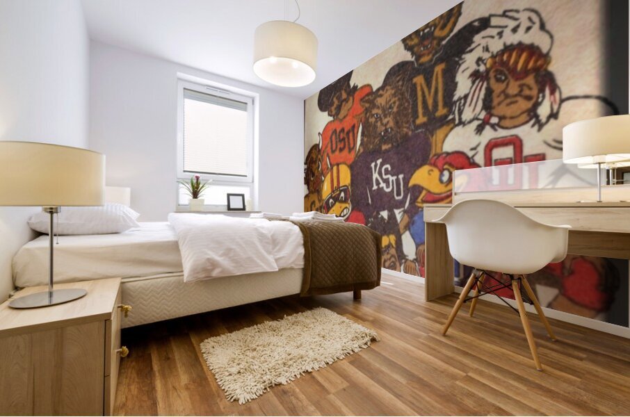 Big 8 Conference Mascots Art Mural print