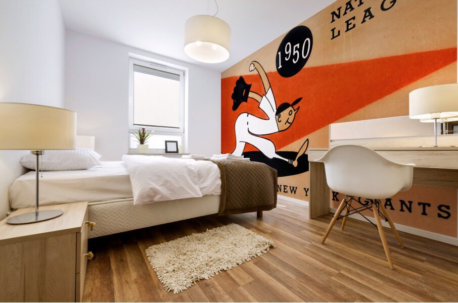 1950 New York Giants Baseball Remix Mural print
