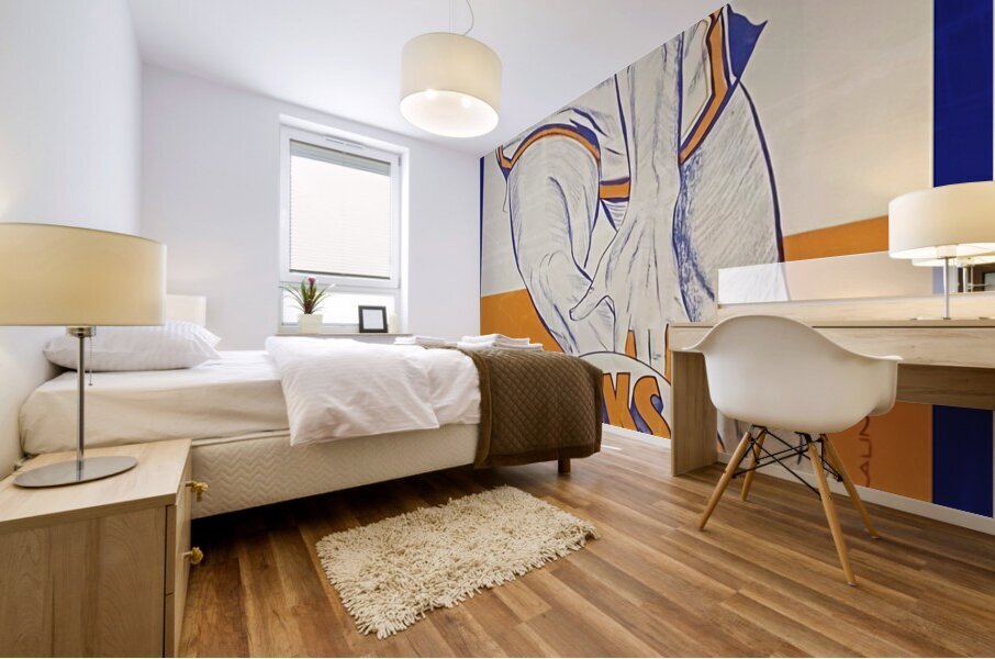 1967 New York Knicks Remix Art Mural print