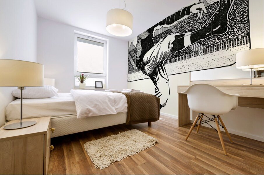 early 1900s football kicker Mural print