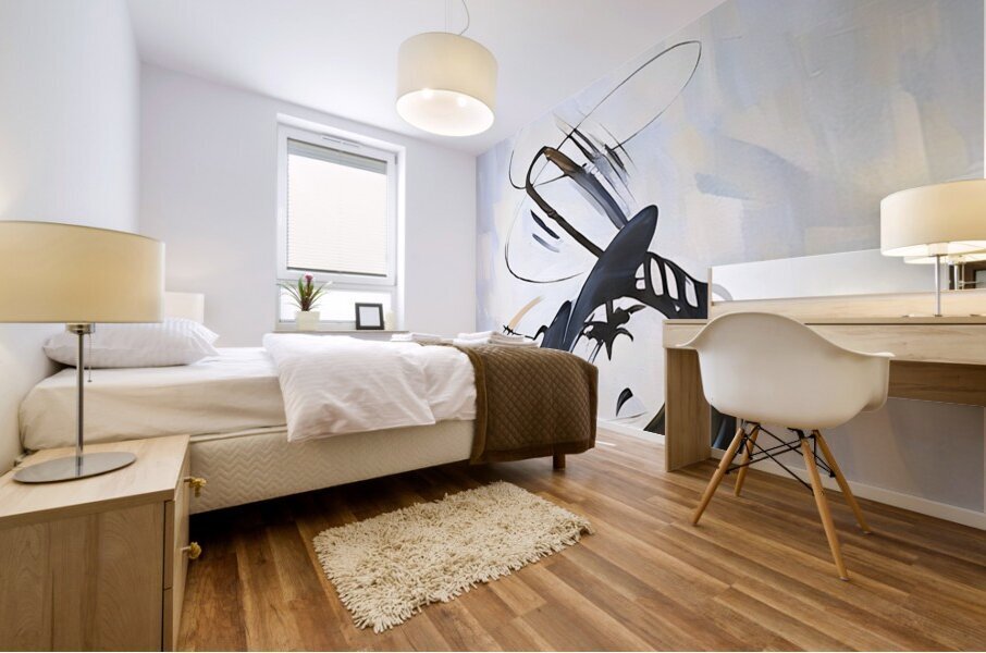 one two three strikes out baseball art Mural print