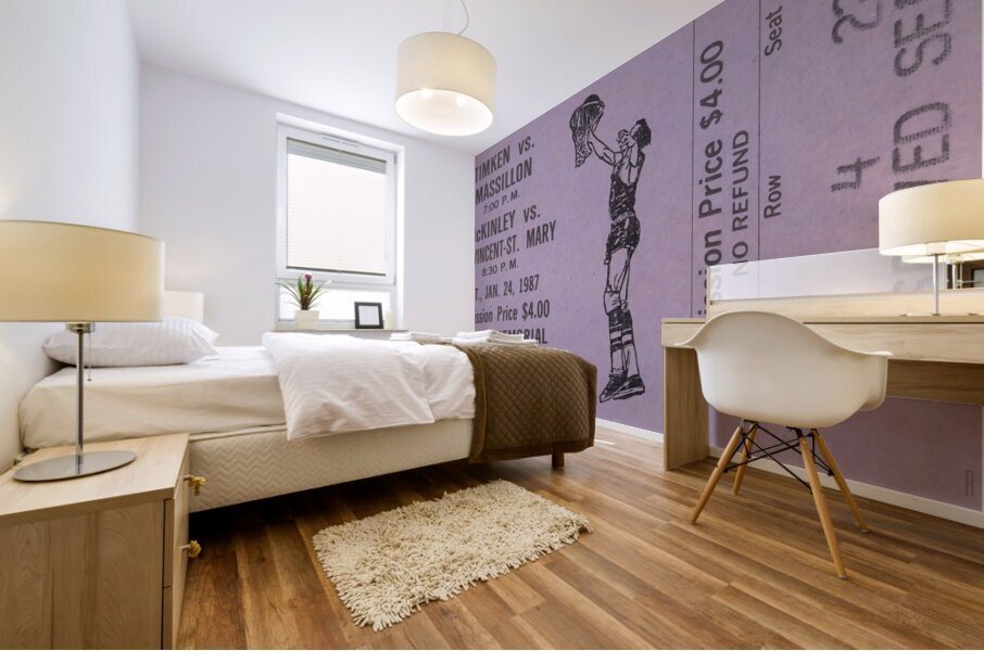 1987 timken massilon basketball ticket art  Mural print