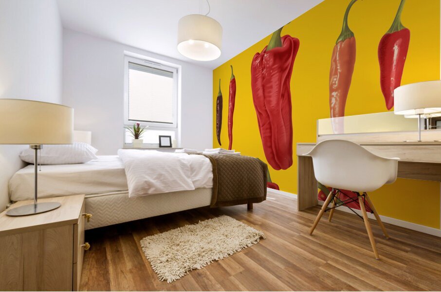 Capsicums or Chili Peppers 1876 1886 Ernst Benary Mural print