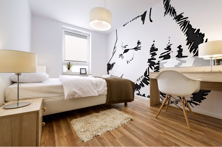 1957 art by hp Mural print