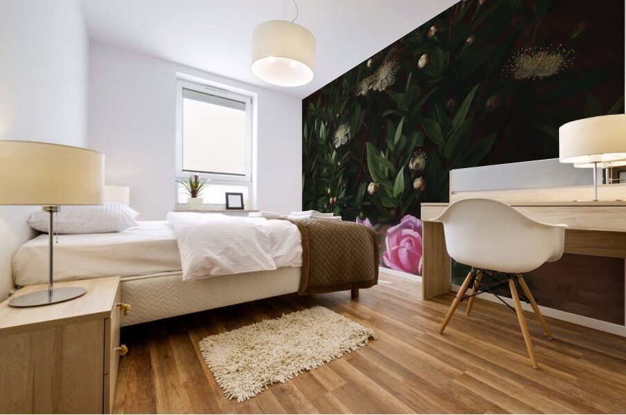 1876 Roses And Myrtles  Mural print