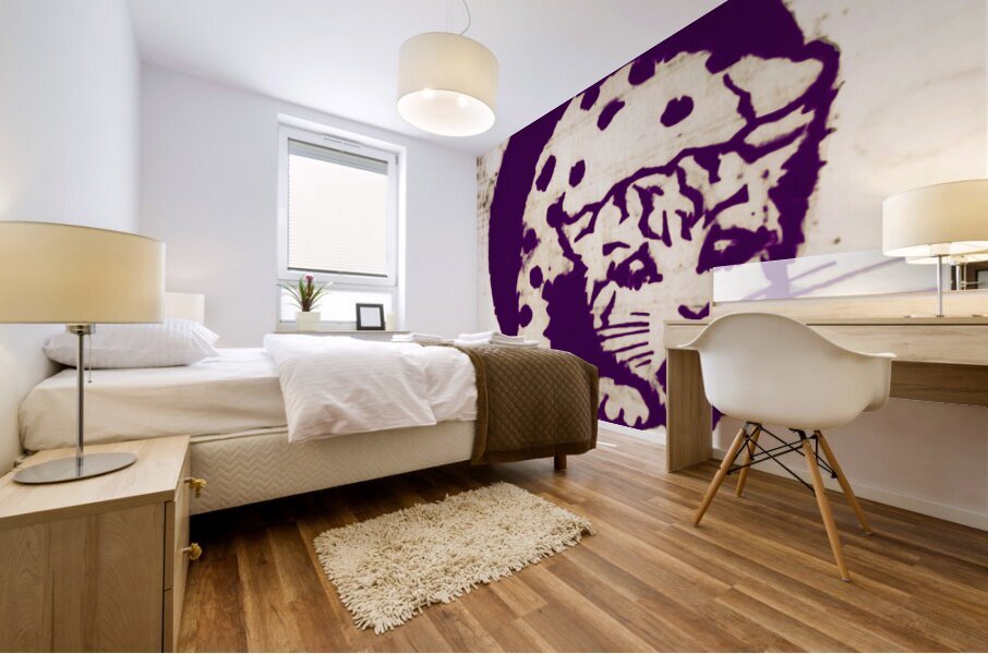 1930s kansas state wildcat art Mural print