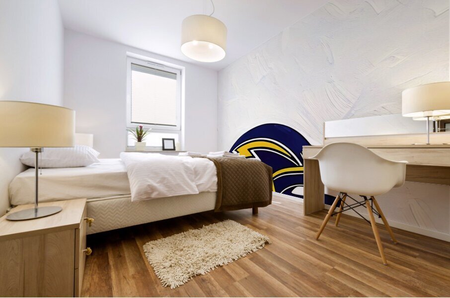 1980s san diego chargers helmet art Mural print