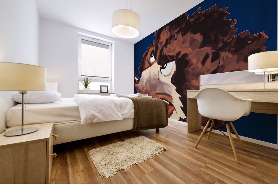 Chicago Bears Cartoon Art by Keefe Mural print