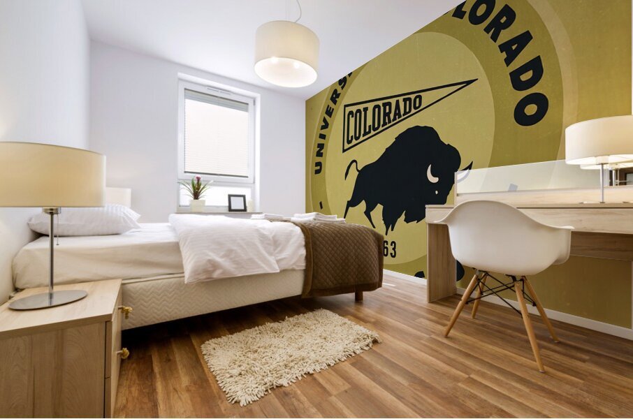 1963 Colorado Buffalo Club Art  Mural print