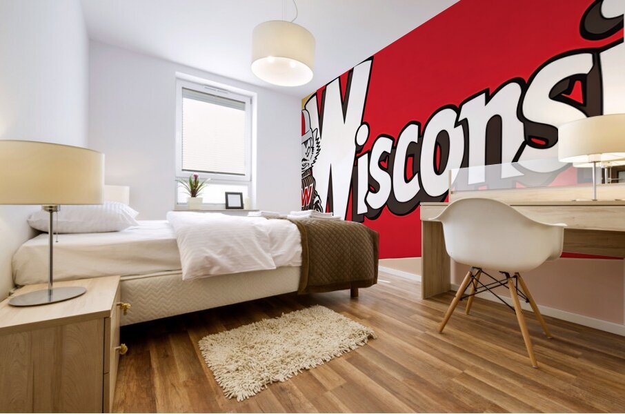 1950s Wisconsin Badgers Football Art Mural print