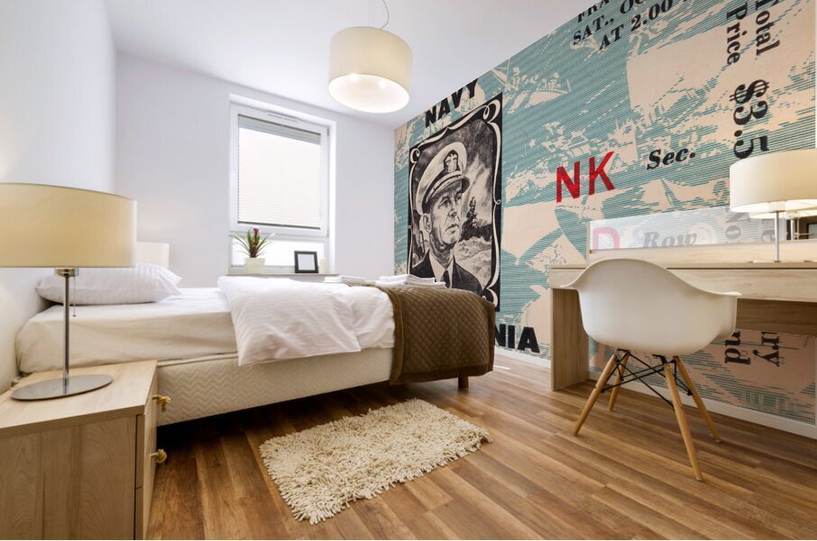 1944 Navy Midshipmen at Penn Quakers Mural print